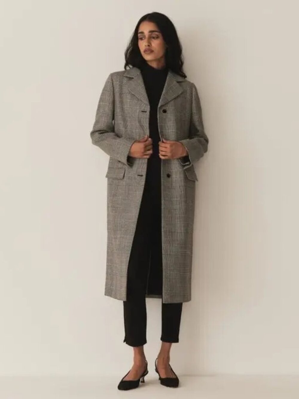 Dôen Bellingham Coat in Wickham Houndstooth Plaid